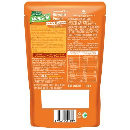 Tata Sampann Yumside Hyderabadi Style Biryani Paste - Ready To Cook, 150 g-2.webp